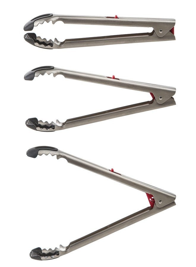 Prepsolutions Prep Solutions 12-Inch Stainless Steel One-Handed Locking Tongs – Ergonomic Design for Easy Gripping and Serving - Image 3