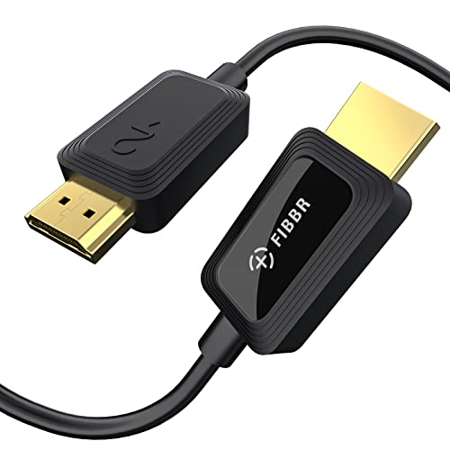 FIBBR 8K Fiber Optic HDMI Cable 3ft, 48Gbps High-Speed HDMI 2.1 Cable 8K@60Hz 4K@120Hz Dynamic HDR/eARC/HDCP 2.3, Ultra HD Directional HDMI Cord Compatible with LG Samsung Sony TV /PS5/Blu-ray - Image 1