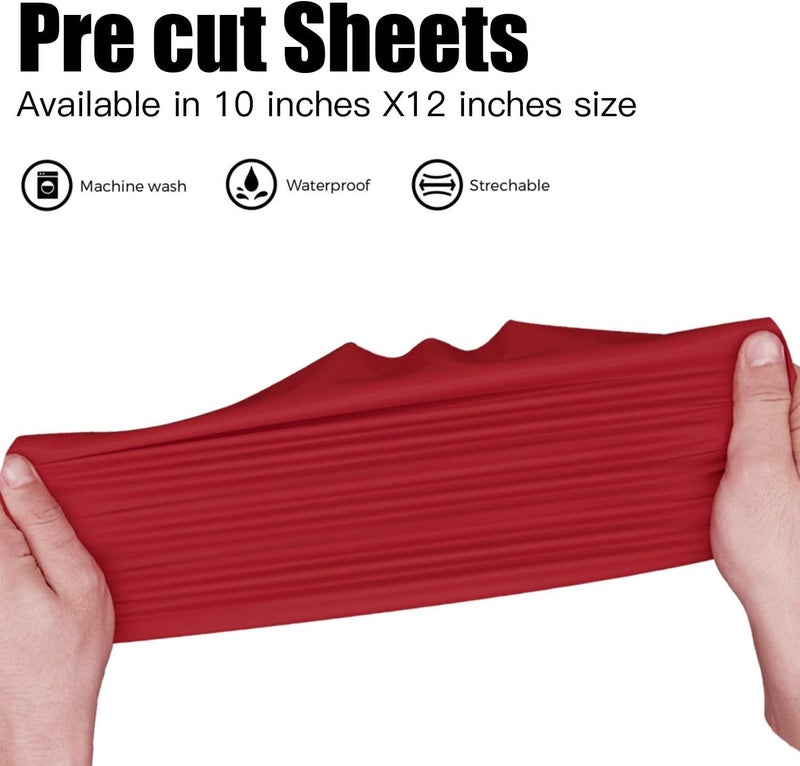 JANDJPACKAGING Red Heat Transfer Vinyl HTV for T-Shirts,10 Pack 12" x 10" Sheets for Iron On T Shirts - for Silhouette Cameo Or Cricut - Heat Press Machine - Image 4
