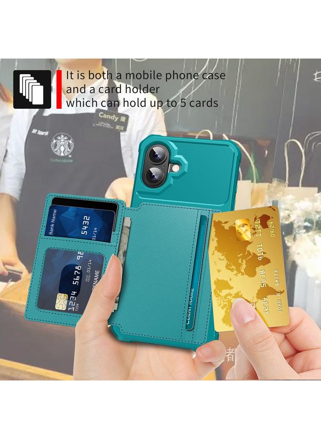 erorex Case For iPhone 16 Magnetic Wallet Card Bag Leather Phone Case - Image 5