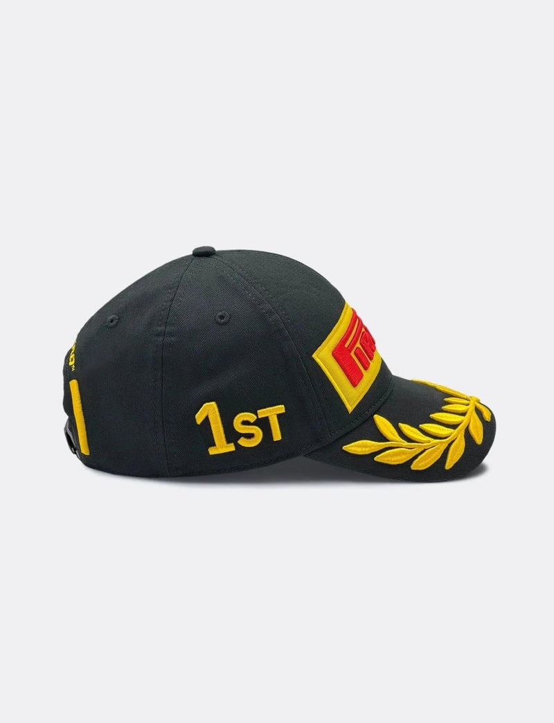 Pirelli Unisex Adult Podium 1st Place Champion Cap Adjustable Strapback Hat (US, Alpha, One Size, Black) - Image 3