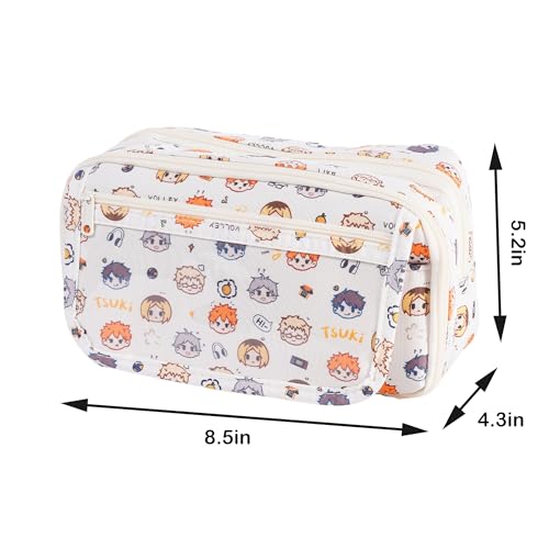 JUTOROSY Cute Pencil Case, Pencil Pouch with Zipper (white) - Image 4