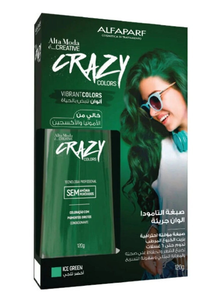 ALFAPARF MILANO - Alta Moda Creative Crazy Colors Ice Green 120g - Image 1