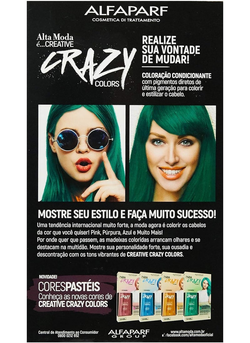 ALFAPARF MILANO - Alta Moda Creative Crazy Colors Ice Green 120g - Image 1