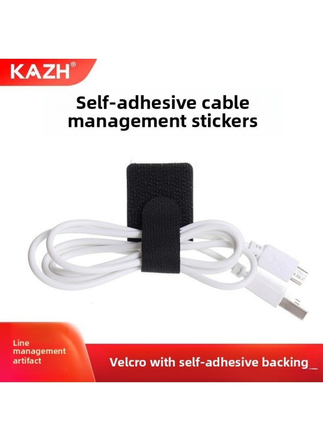 Fixer Sticker Charging Storage Sticker Magic Wire Harness Belt Back Self-fixing Belt Wire Tie Adhesive Data-Color:Velcro Strap( 5m )