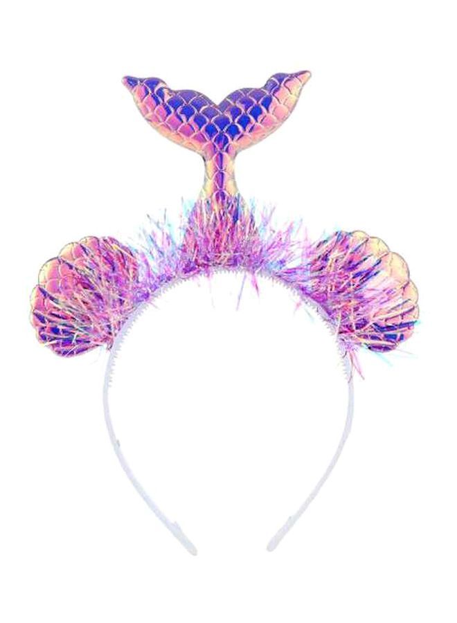 NIBEMINENT Sequin Floral Headband Purple/Gold/White