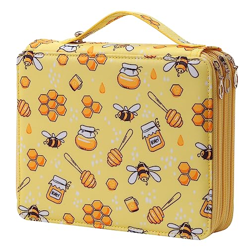 Lbxgap Portable Colored Printing Pattern Pencil Case Holds 120 pcs Pencils Bag Organizer with Handy Wrap Portable- Multilayer Holder for Watercolor Pens or Markers, Pencil Case Organizer for Artist - Image 1