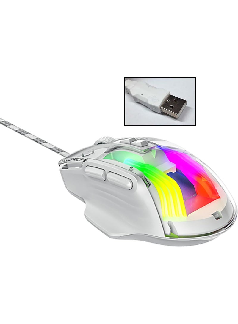 XTRIKE ME GM-319 Wired Gaming Mouse, White - Image 5