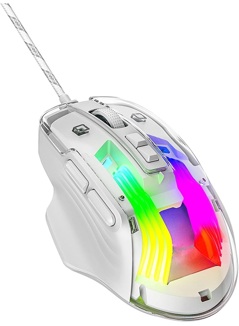 XTRIKE ME GM-319 Wired Gaming Mouse, White - Image 4
