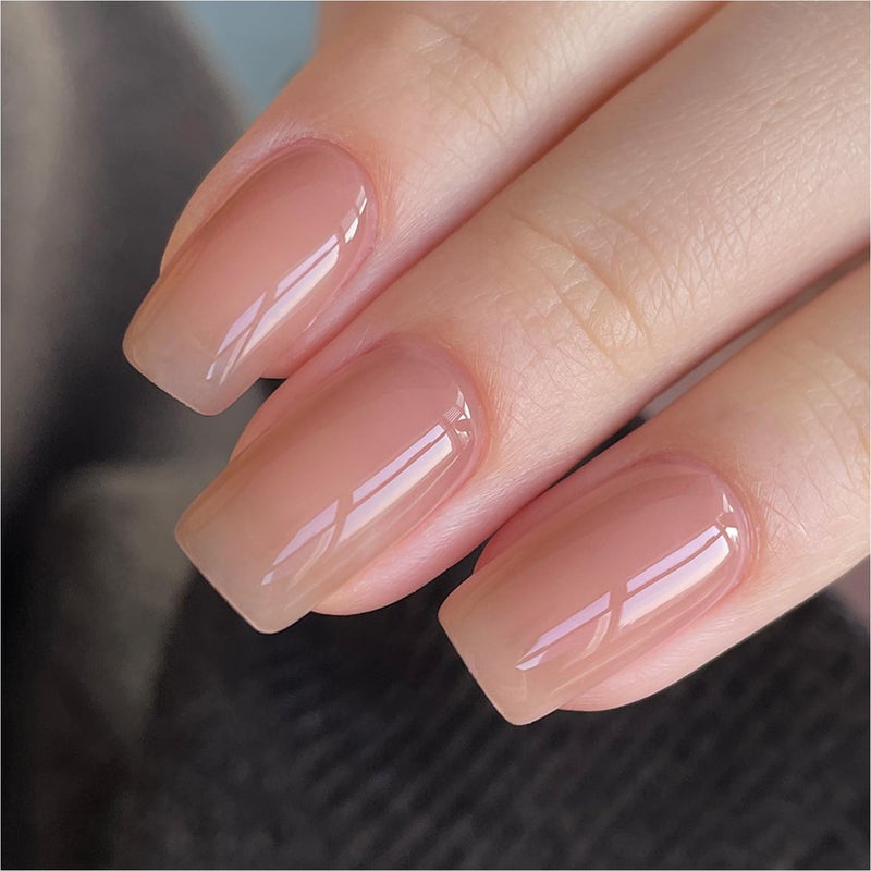 GAOY Nude Jelly Gel Nail Polish, 16ml Sheer Translucent Netural Soak Off Gel Polish, UV Light Cure for Nail Art DIY at Home, 3051 Peachy Beige - Image 1