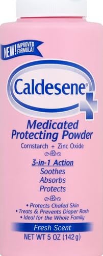 Caldesene Medicated Protecting Body Powder with Zinc Oxide and Cornstarch, Talc Free, 5 Oz - Image 4