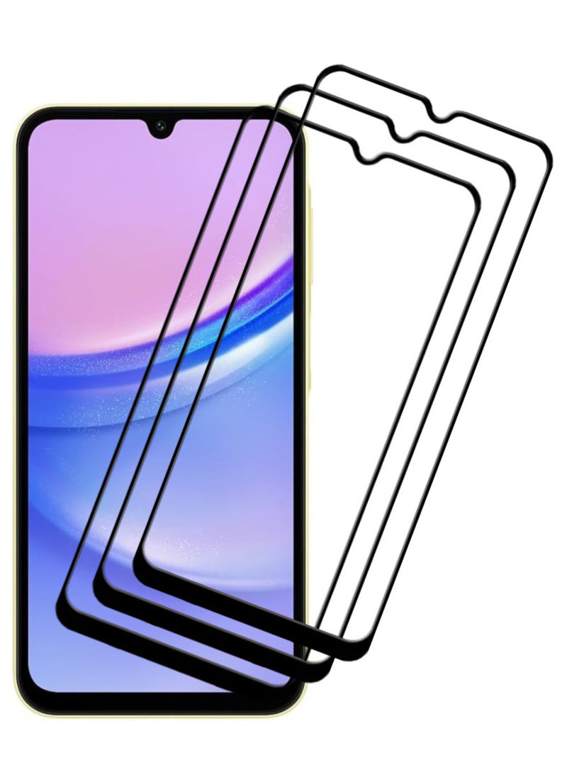 ACLIX 3 Pieces Antistatic ESD Dustproof Premium Quality High Definition Tempered Glass Screen Protector Designed For Samsung Galaxy A15 - Image 1