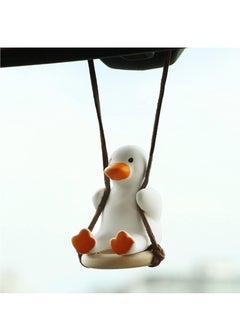 Oasisgalore Cute Flying Duck Car Rear View Mirror Pendant - Swing Duck Ornament for Car Interior  - Image 1