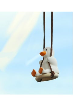Oasisgalore Cute Flying Duck Car Rear View Mirror Pendant - Swing Duck Ornament for Car Interior  - Image 4