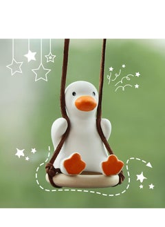 Oasisgalore Cute Flying Duck Car Rear View Mirror Pendant - Swing Duck Ornament for Car Interior  - Image 5