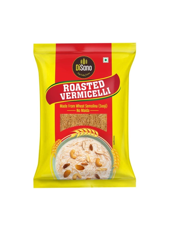 DiSano Roasted Wheat Vermicelli 850g, No Maida, Cholesterol Free, Unflavoured Seviyan, Source of Protein & Fibre, Made with Sooji, Perfect for Breakfast, Upma & Desserts - Image 1