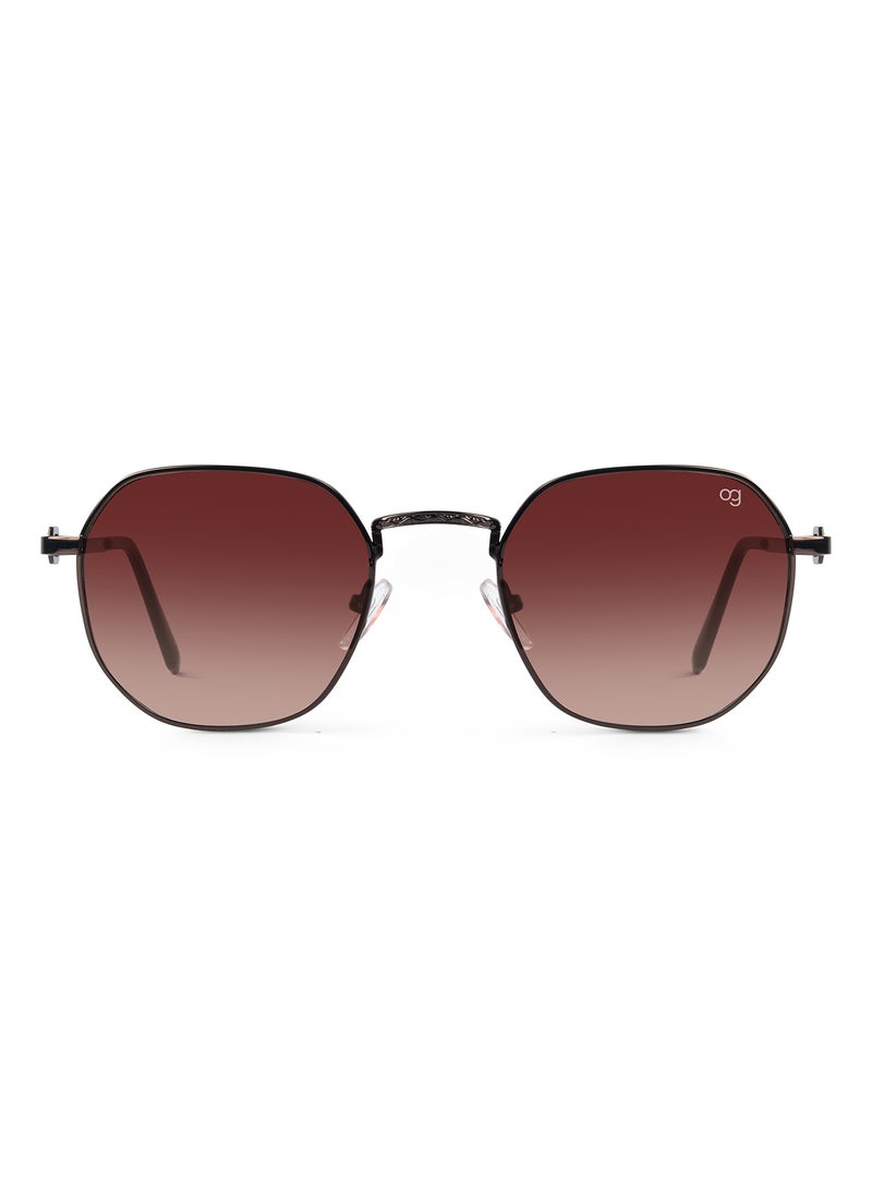 Woggles UV- Protected  Copper Hexagonal Sunglasses  - Image 3