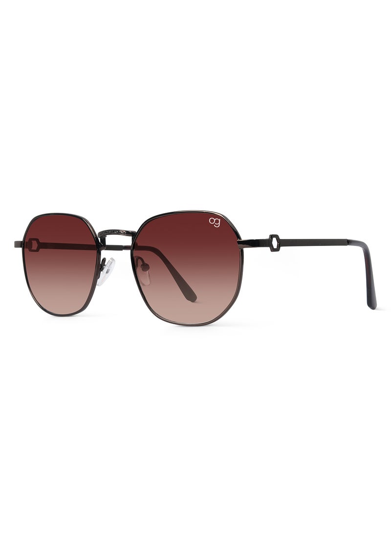 Woggles UV- Protected  Copper Hexagonal Sunglasses  - Image 4