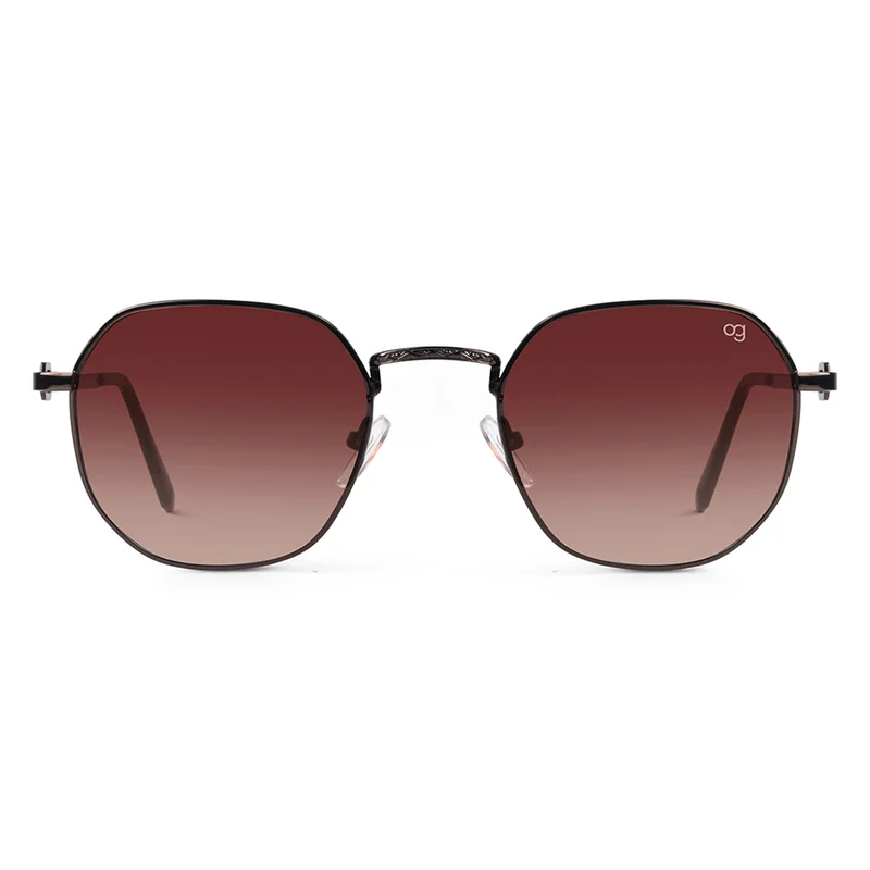 Woggles UV- Protected  Copper Hexagonal Sunglasses