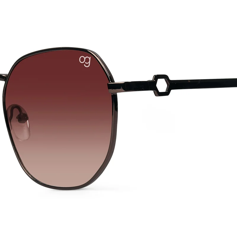 Woggles UV- Protected  Copper Hexagonal Sunglasses