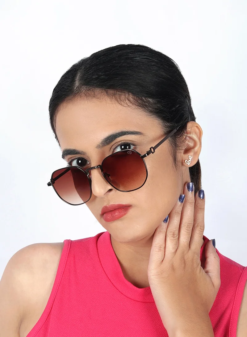 Woggles UV- Protected  Copper Hexagonal Sunglasses