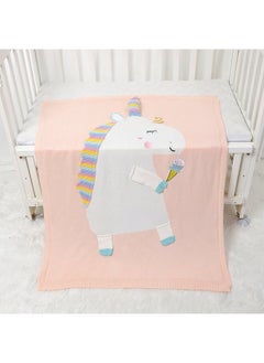 Hompenny Pure Cotton Baby Blanket – All-Season Use | 100×80cm | Soft & Safe for Sensitive Skin | Unicorn Design | For 0–6 Years | Multipurpose for Bedtime, Travel & AC Rooms  - Image 4