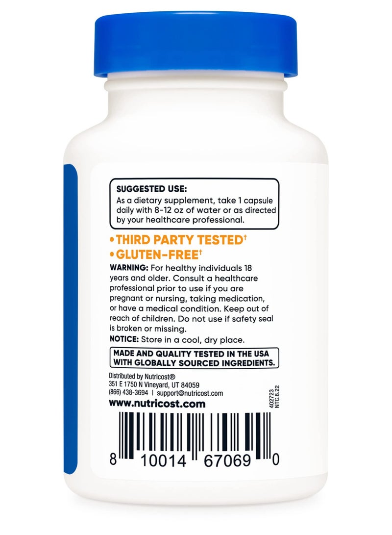 Nutricost Tudca Tauroursodeoxycholic Acid, 500mg, 30 Capsules,30 Serving Dietary Supplement  - Image 3