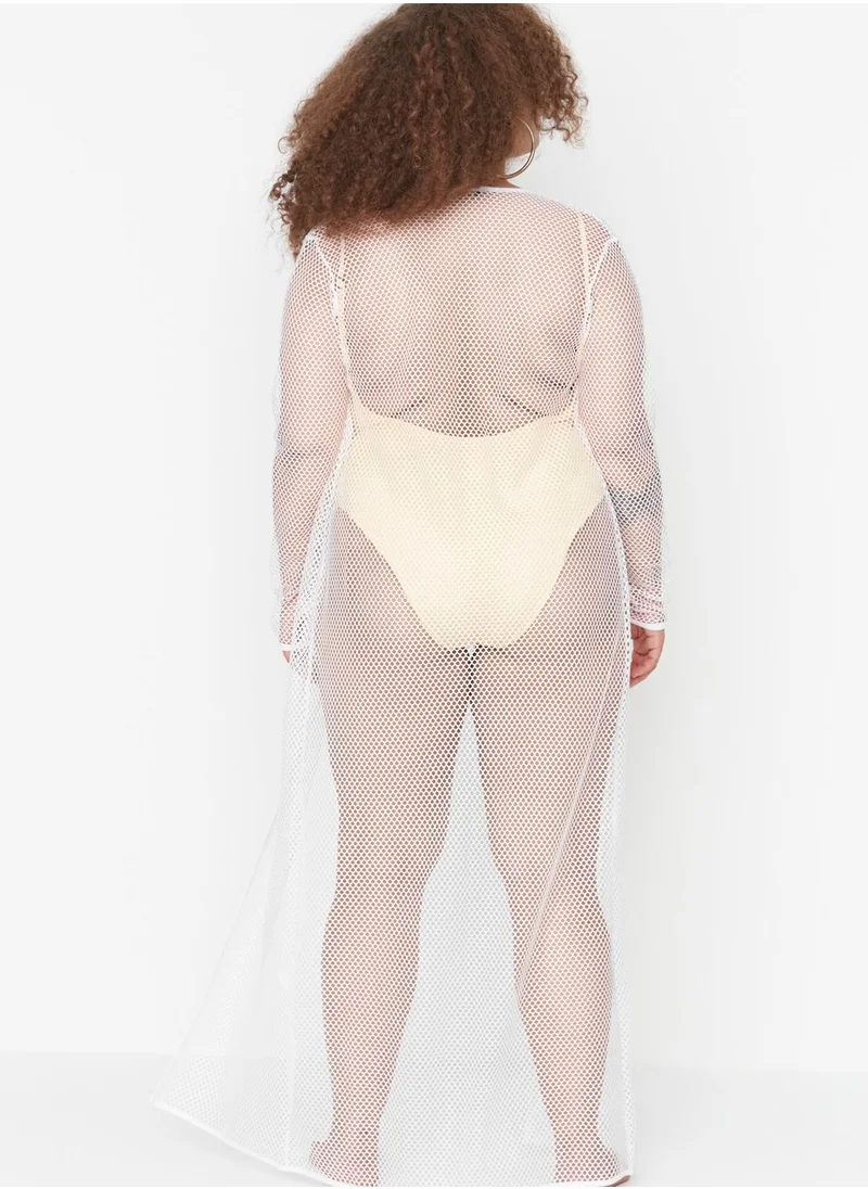 Trendyol Curve Mesh Detail Kimono