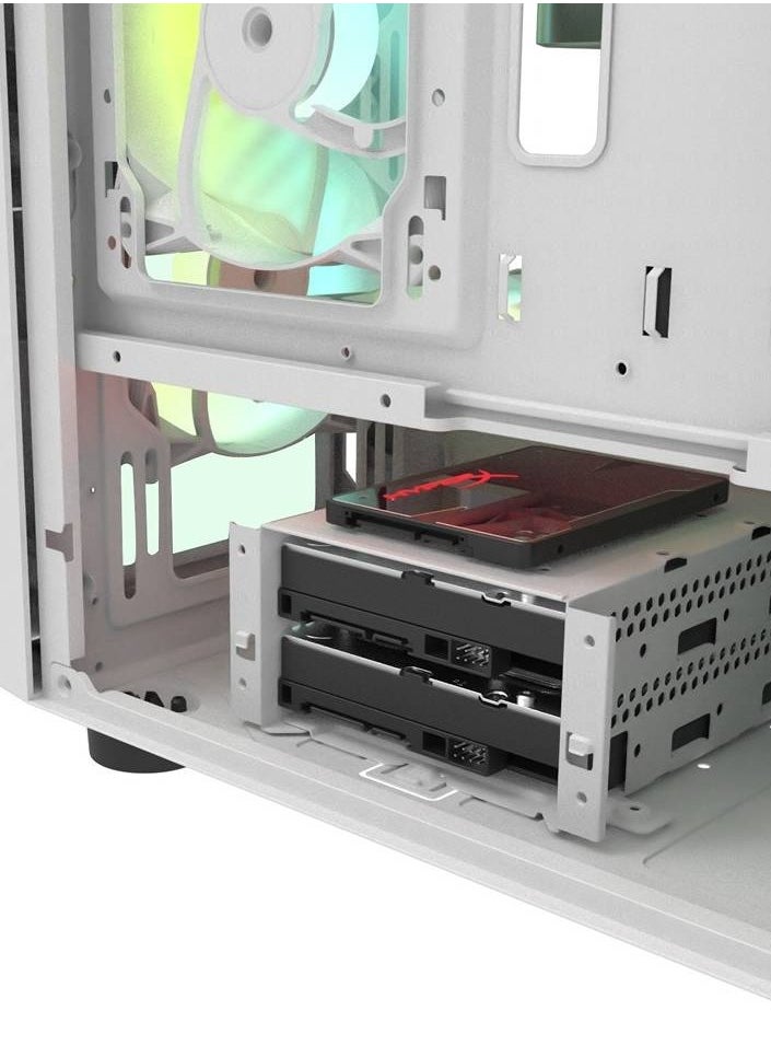 دارك فلاش - DarkFlash DK431 Glass ATX، 4 مراوح aRGB مثبتة مسبقًا، لوحة أمامية من الزجاج المقسى، مشعاع يصل إلى 360 مم ودعم مراوح 12x، SPCC + مواد من الزجاج المقسى - Image 1
