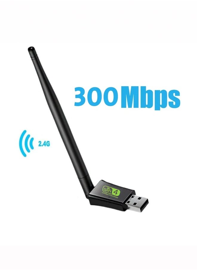 Generic - USB WiFi Wireless 4 Dual Band 300Mbps 2.4G - Image 1