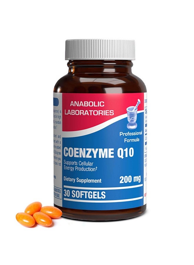 Anabolic Laboratories High Absorption CoQ10 200mg Softgels - Clinical Formula Coenzyme Q10 200mg for Skin Heart Energy Antioxidant and Brain Support - Easy to Swallow - Made in The USA in cGMP Facilities - 60 Servings - Image 1