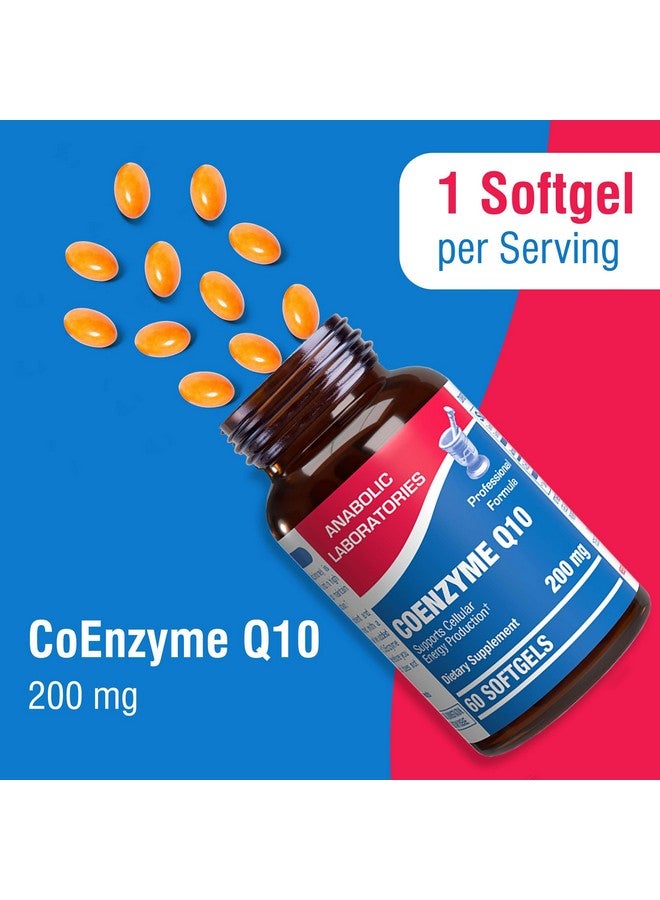 Anabolic Laboratories High Absorption CoQ10 200mg Softgels - Clinical Formula Coenzyme Q10 200mg for Skin Heart Energy Antioxidant and Brain Support - Easy to Swallow - Made in The USA in cGMP Facilities - 60 Servings - Image 2