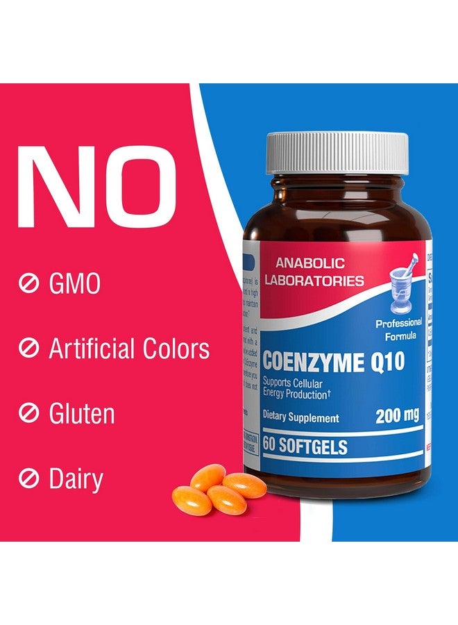 Anabolic Laboratories High Absorption CoQ10 200mg Softgels - Clinical Formula Coenzyme Q10 200mg for Skin Heart Energy Antioxidant and Brain Support - Easy to Swallow - Made in The USA in cGMP Facilities - 60 Servings - Image 5