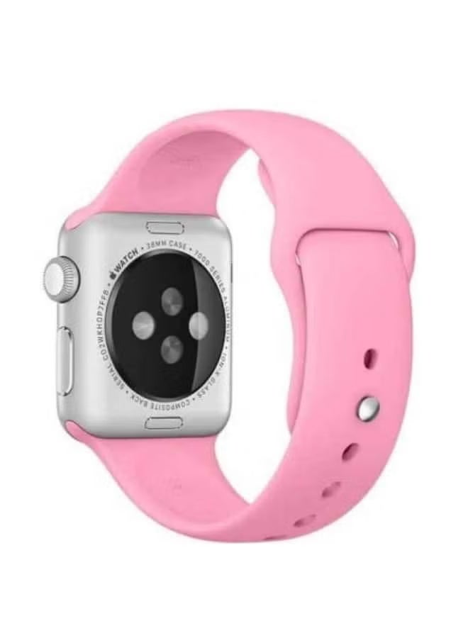 Silicone watch strap – Pink color – Water resistant – Size 38-40-41 mm - Image 2