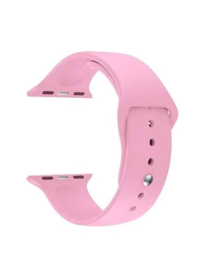 Silicone watch strap – Pink color – Water resistant – Size 38-40-41 mm - Image 1