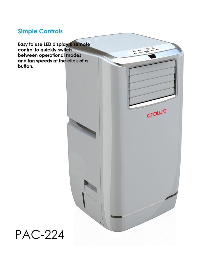 Crownline 4-In-1 Portable Air Conditioner 1540 W PAC-224 White - Image 3