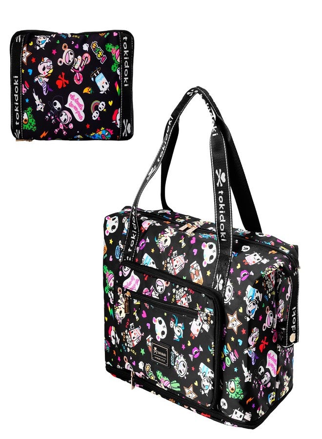 Tokidoki Unicorno Travel Duffel Bag Waterproof Weekender Bag Carry On Tote Bags for Women Cartoon Unicorno Large Capacity Travel Essentials Sport Gym Bag for Women Men (Black) - Image 1