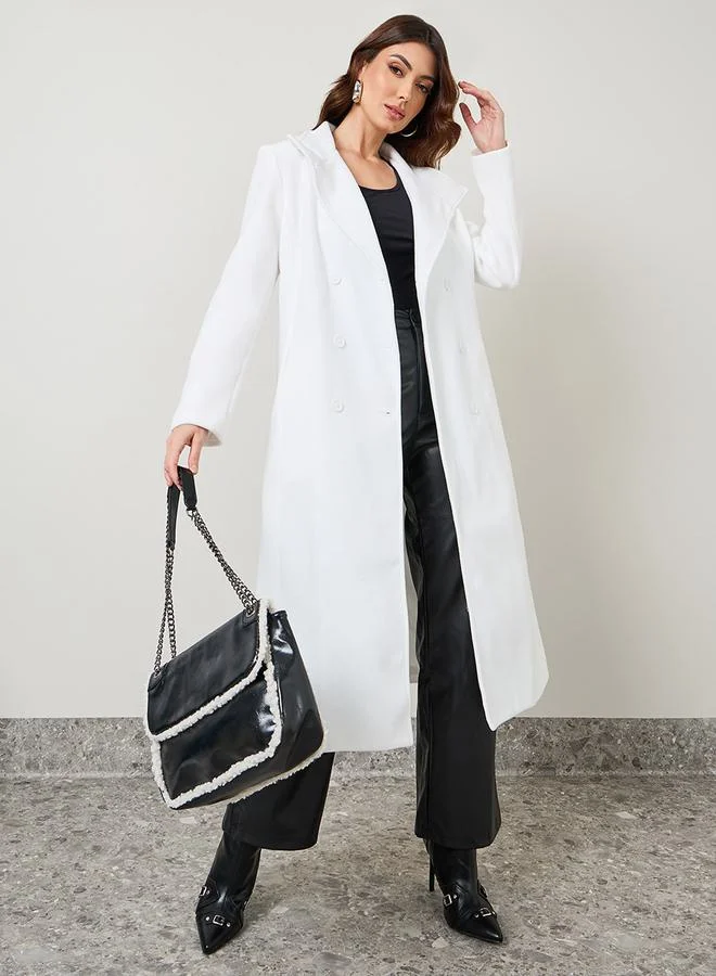 ستايلي Regular Fit Double Breasted Belted Midi Coat