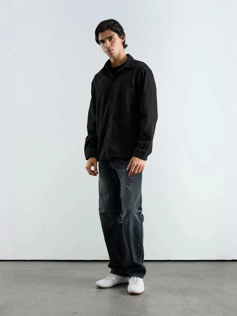 جيستو GIESTO Men's Faux Suede Long Sleeve Shirt
