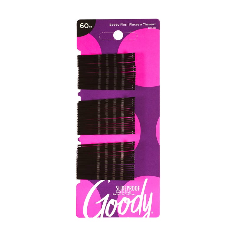 Goody Styling Essentials Bobby Pins, Black, 2 Inches, 60 Count (Pack of 6) - Image 1