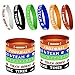 MIAHART 16 Pieces Football Theme Bracelets Silicone Wristband for Sport Theme Birthday Party Favors 6 Styles - Image 3