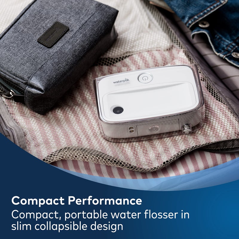 Waterpik Sidekick Portable Water Flosser, Perfect for Travel & Home, ADA Accepted, White/Chrome WF-04 - Image 3