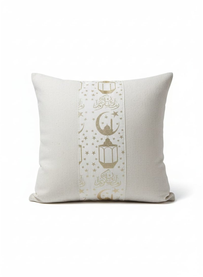 Ramadan 3 piece decor set (2 cushion covers + table runner) with a modern Islamic design - Image 2