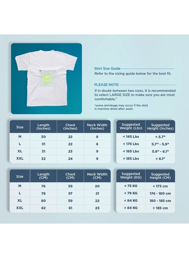 Snoring Solutions Stop T-Shirt - Snore Stopper - Most Comfortable Aid. Health Expert Recommended for Back Snorers! Eliminates by Adjusting Your Sleeping Position. Guide to Ebook (Large) - Image 4