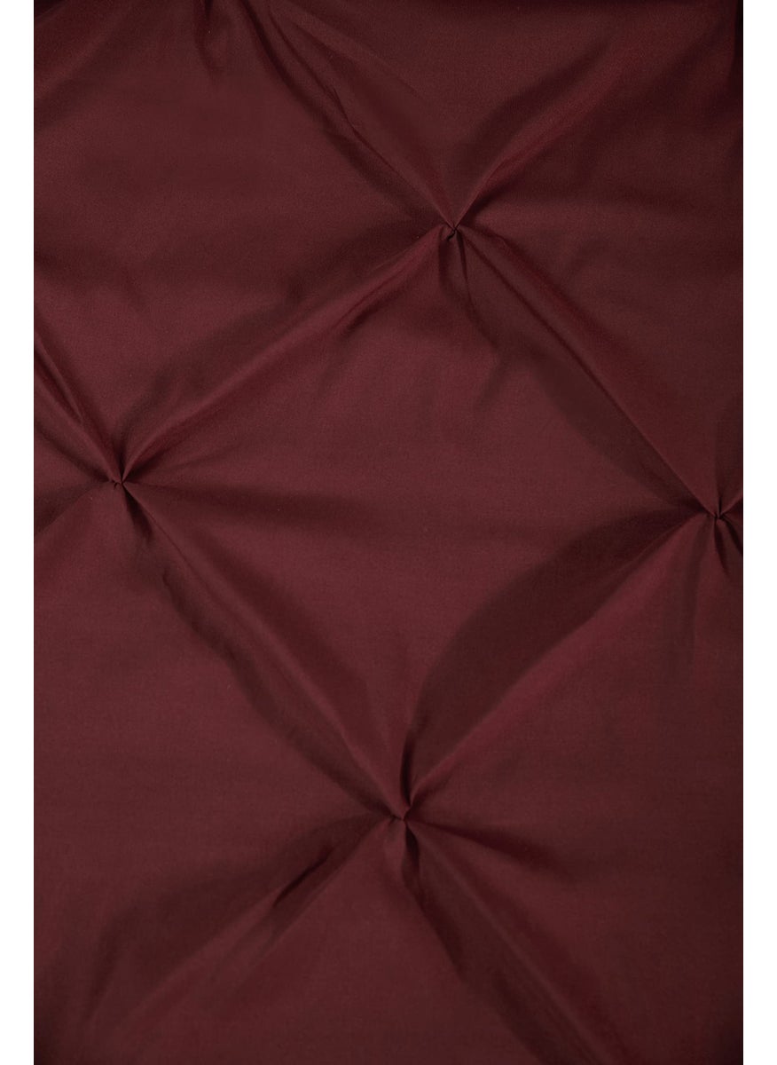Chezmoi Collection Chezmoi Collection Berlin 3-Piece Pintuck Pinch Pleat Bedding Comforter Set (Queen  Burgundy)  - Image 5