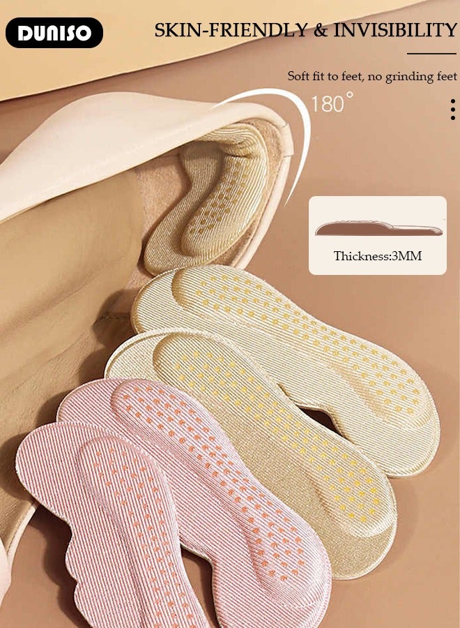 DUNISO 3 Pairs Heel Pads, Heel Cushion Pads for Loose Shoes, Self-Adhesive Heel Liners, Reusable Heel Protector, Improved Shoe Fit and Comfort, Improved inner Sole Preventing Heel Slipping & Blisters - Image 2