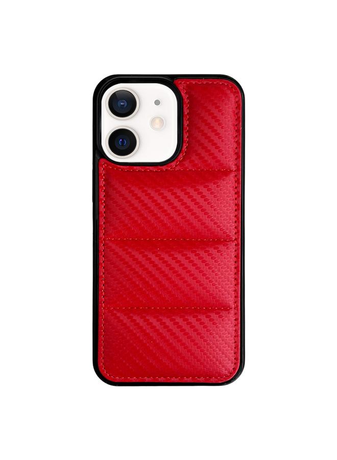 S-TOP Case For iPhone 12 Carbon Fiber Texture Down Jacket Phone Case - Image 1