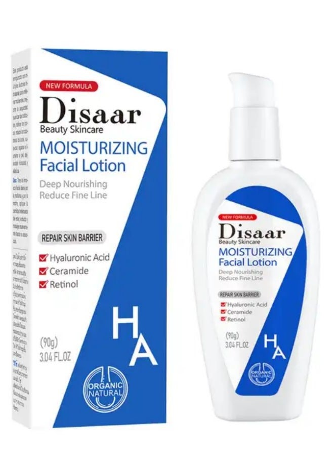 Disaar Facial Lotion for Women Long Lasting Moisturizing with Hyaluronic Acid Ceramide Collagen Retinol Face & Body Lotions 90 g - Image 1