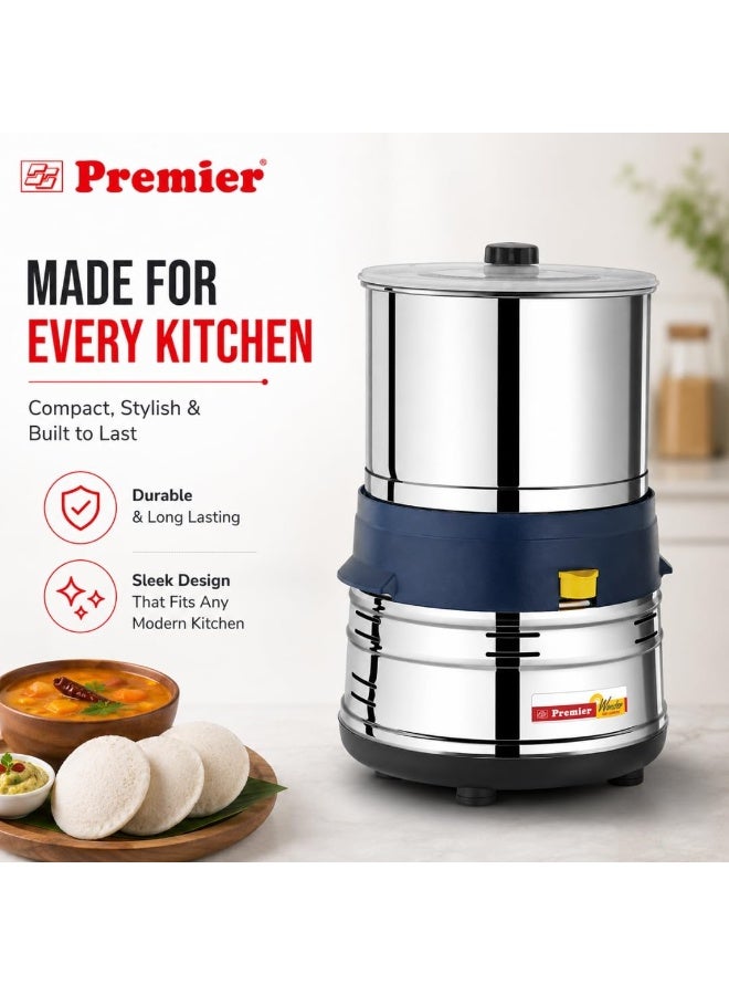 Premier Wonder Wet Grinder Pg 503 1.5 LTR 230v | Compact and Efficient, Ideal for Small Batches, 230v Motor, Durable Stainless Steel Drum, Sleek Design, Easy to Use and Clean - Image 3