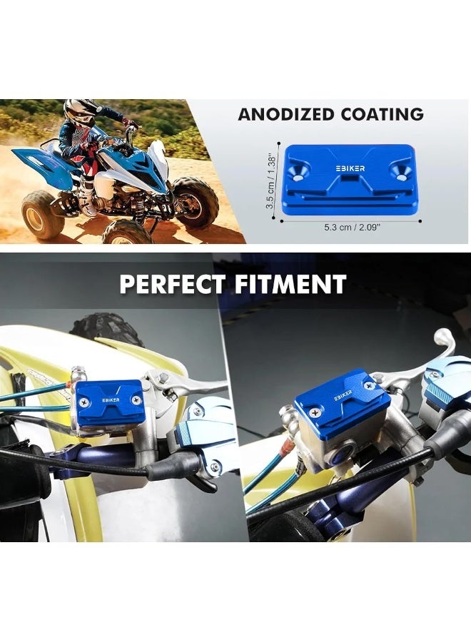 Ebiker CNC Machined Blue Brake Reservoir Cover for Yamaha Raptor 700R - Image 3